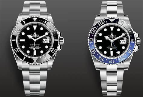 rolex submariner vs gmt master ii|rolex gmt vs submariner models.